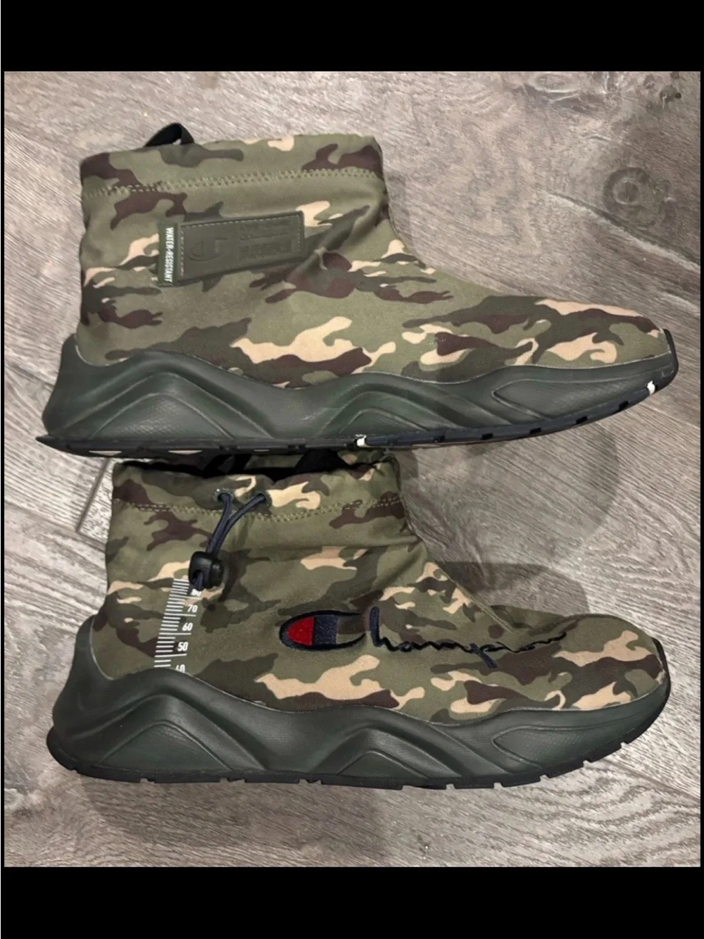 Champion Men’s Camo High-Top Slip-On Sneakers - Olive Green